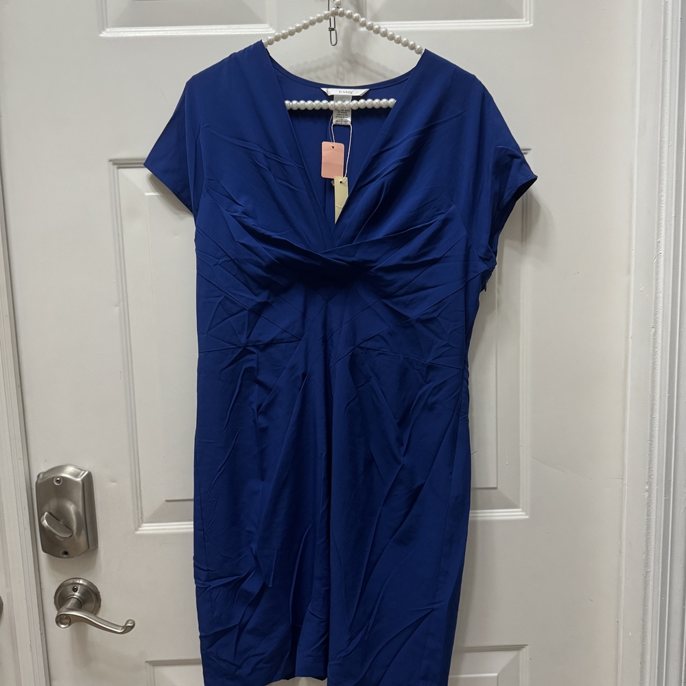 Esley Royal Blue Midi Dress